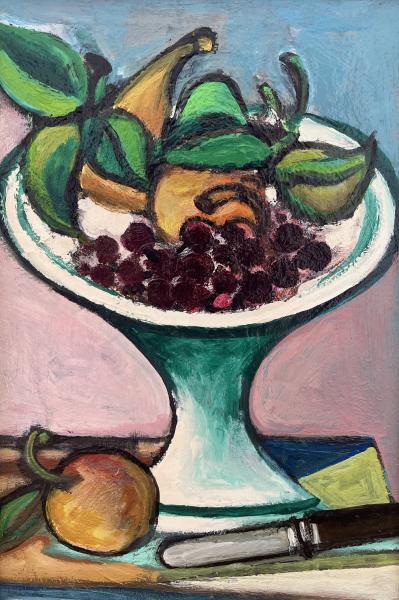 Nature morte au compotier de fruits, février 1977