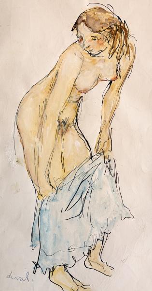 Femme s'habillant