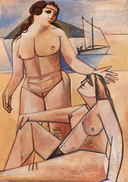 Deux femmes sur la plage, 1983-1991