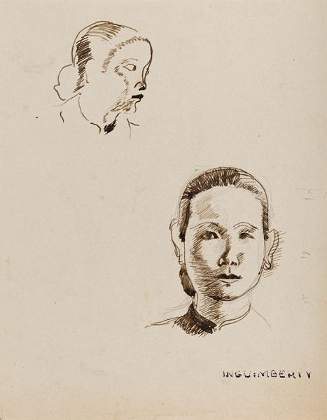 Etude de visages féminins, Indochine, circa 1930