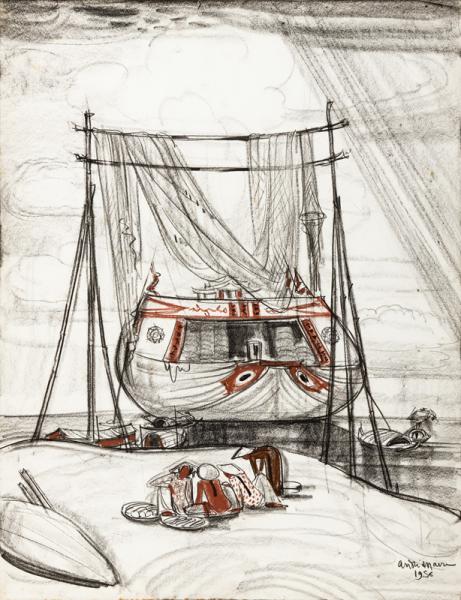 Vietnam, après la pêche, 1956