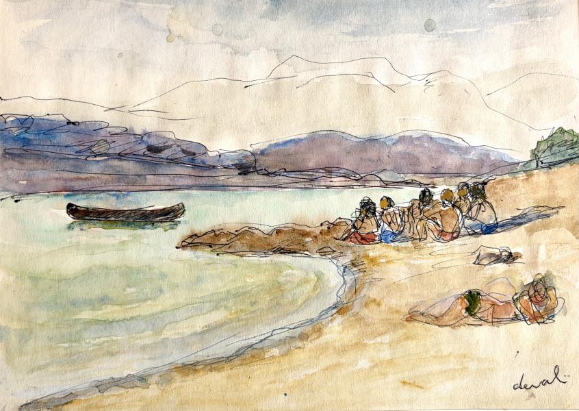 Le soir, sur la plage