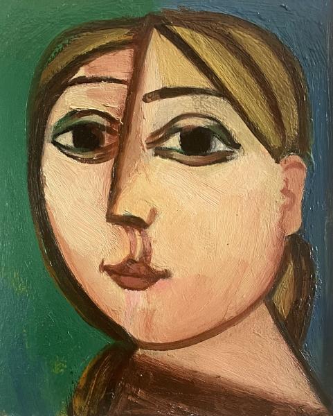 Portrait de jeune femme blonde, janvier 2001