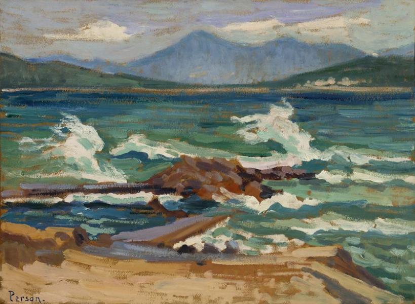 Saint-Tropez, tempête dans le golfe. Henri PERSON